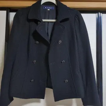 울 블랙 피코트