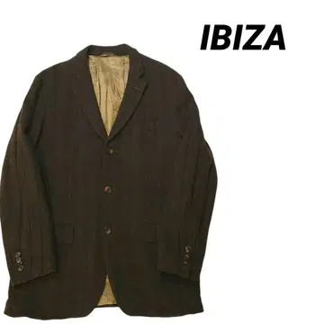 IBIZA 캐시미어 혼방 울 스트라이프 테일러드 자켓 USED