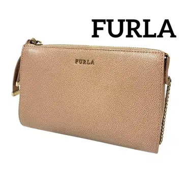 훌라 지갑 숄더 백 미니 가죽 체인 로고