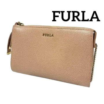 훌라 지갑 숄더 백 미니 가죽 체인 로고