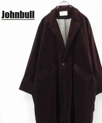 Johnbull 코듀로이 오버코트 프리 사이즈 보르도