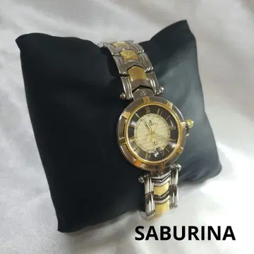 SABURINA 손목시계 실버 골드 콤비네이션 배터리 방전