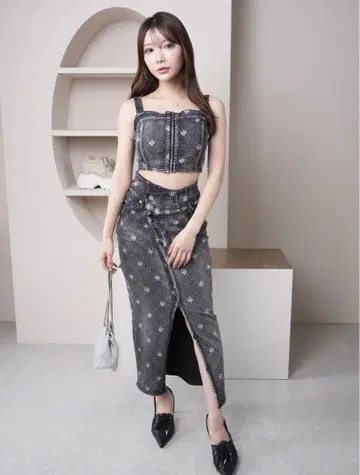립 서비스 LP 다이아 데님 셋업