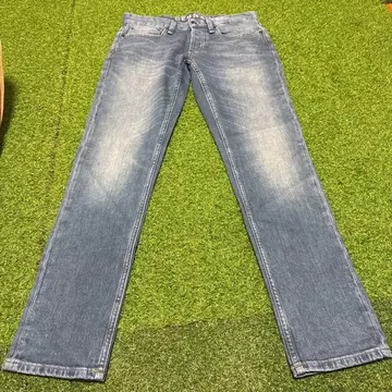 DENHAM 스트레이트 데님 M 라이트 블루
