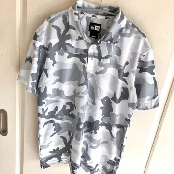 [ 새상품급 ] NewERA 그레이 카모플라쥬 피케 셔츠 M 사이즈