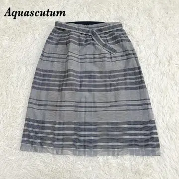 [ 새상품급 ] 아쿠아 스큐텀 Aquascutum 벨트 스커트 8