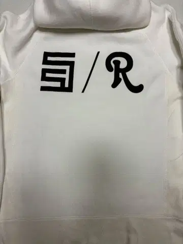 S/DOUBLE for RHC 화이트 S/R 로고 후드 부착 후드티