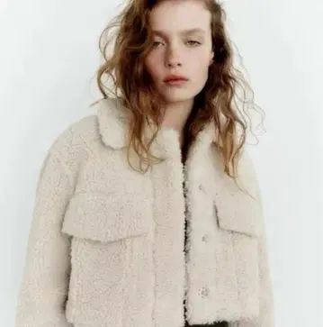 ZARA 크롭 페이크 보아 자켓