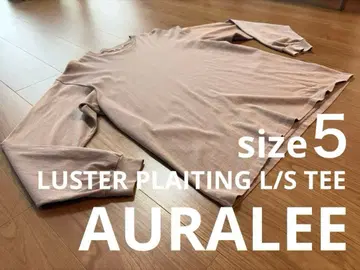 [ 정가 1.5만엔 ] AURALEE/오라리 크루넥 긴팔 T셔츠 L