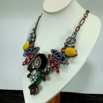 앤티크 빈티지 목걸이 지르코니아 고져스 파티