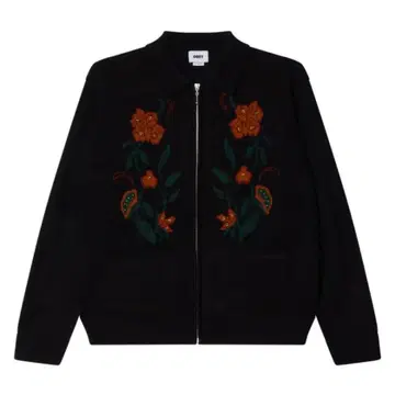 OBEY floral zip cardigan 집업 가디건 L