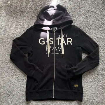 지스타 로우 블랙 풀 집업 후드티 블랙