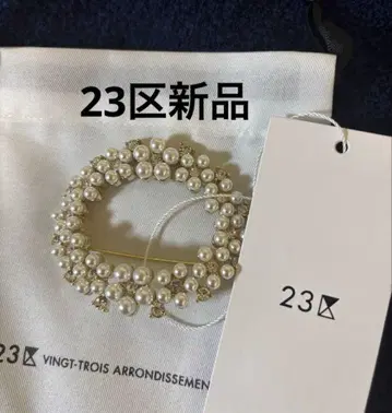 새상품 23구 APPLAUDIR 펄 서클 브로치 세레모니 결혼식 시치고산