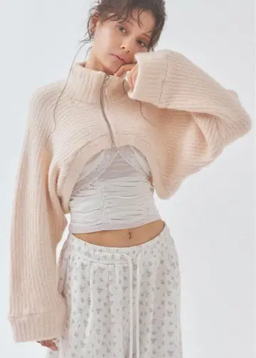 PELLICULE syrup knit tops BABYPINK