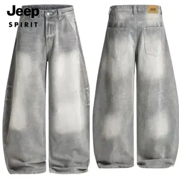 Jeep Spirit 그레이 와이드 팬츠 데님