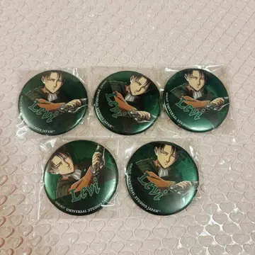 진격의 거인 리바이 캔뱃지 5개 세트