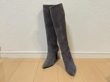 다이애나 스웨이드 롱 부츠 그레이 23cm