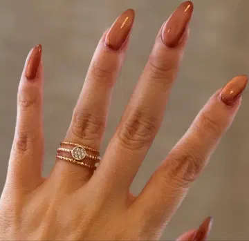 아쉬페프랑스 골드 컬러 3연 반지 스톤 포함 약 11호