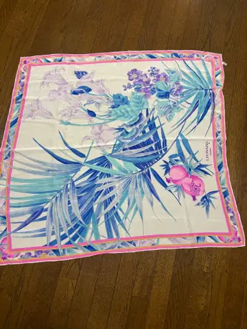 LEONARD 플로럴 실크 스카프 약 90cm