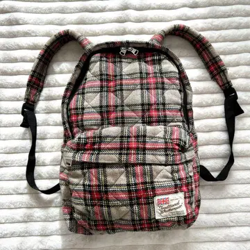 [컨디션 최상] 트래디셔널 웨더웨어 퀼팅 백팩 빨간색 x 베이지