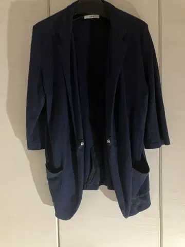 Lui's 네이비 린넨 테일러드 자켓