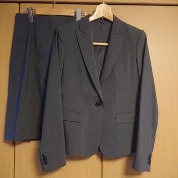 띠어리 그레이 스커트 수트 1버튼