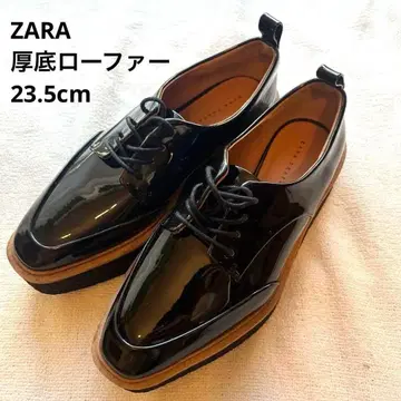 [새상품급] ZARATRAFALUC 플랫폼 슈즈 에나멜 통굽 로퍼