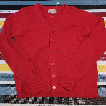 70-80s PRESSCOTT 빨간색 가디건