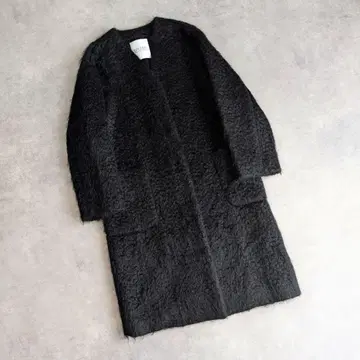 룰루윌비 모헤어 샤기 노카라 코트 알아바일