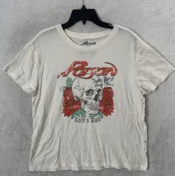 Poison 스컬과 장미의 T셔츠