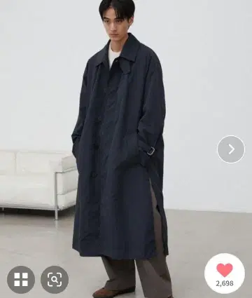[미사용 새상품] WYM 스텐카라 코트 다크 네이비 나일론 M 사이즈