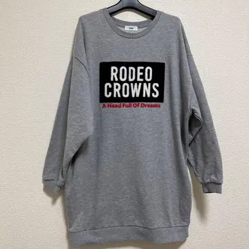 RODEO CROWNS 사가 로고 그레이 트레이닝복 프리 쭈리