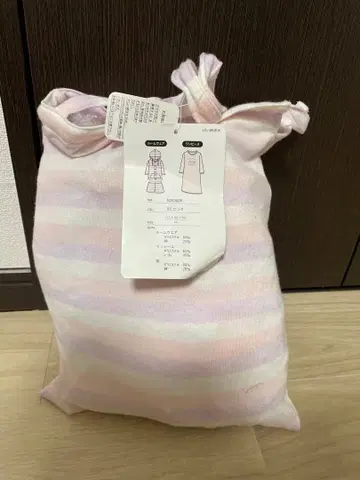 미사용 새상품 퍼지 파자마 룸웨어 원피스 가방 포함 세트 L L