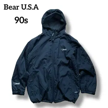 90s Bear U.S.A 베어 자켓 보아 안감 블랙 방한