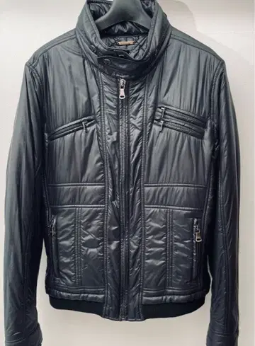 돌체앤가바나 블루종 블랙 퀼팅 자켓 스탠드 카라