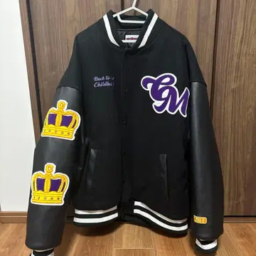 CENTIMETER 바시티 자켓 왕관 자수