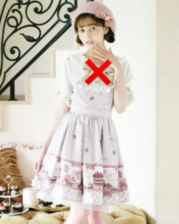 LIZLISA 리즈리사 쇼콜라 패턴 원피스 핑크 지뢰 양산형