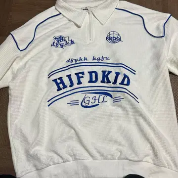HOOK 화이트 집업 트레이닝복