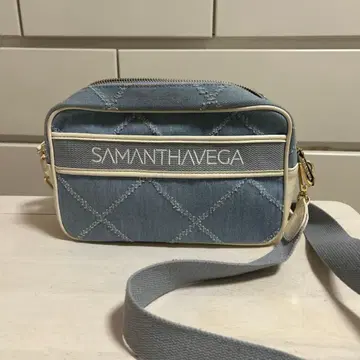 SAMANTHAVEGA 로고 테이프 데님풍 숄더