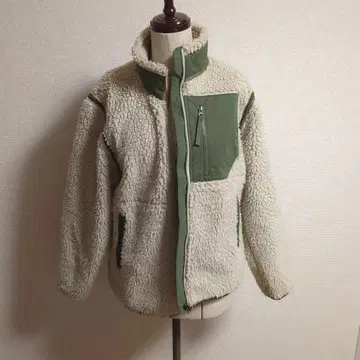 아이보리 그린 플리스 자켓