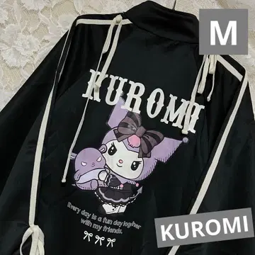 쿠로미 리본 라인 트랙 자켓 저지 블랙 산리오 서브컬쳐 M