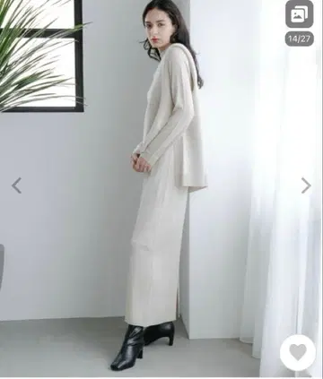 라콜레 베이지 니트 롱 원피스 새상품