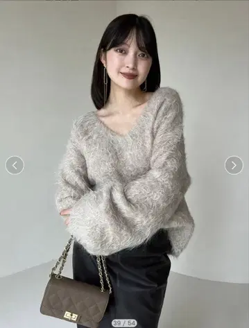 anuans 수리 알파카 니트 풀오버
