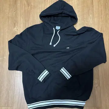 Champion 후디드 스웨트 셔츠 블랙 L 사이즈