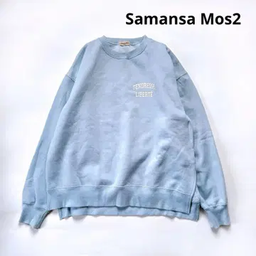 사만사 모스모스 Samansa Mos2 속기모 로고 프린트 맨투맨