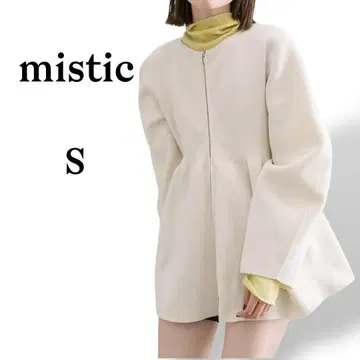 새상품급 mystic 페플럼 가디건 S 화이트 계열 플레어 깔끔한