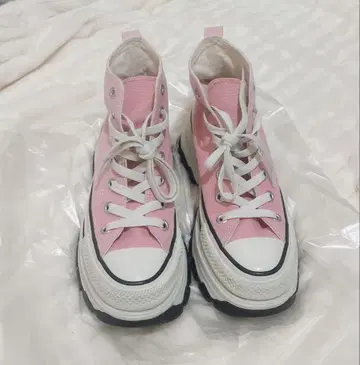 ALL STAR 핑크 통굽 하이컷 스니커즈 컨버스