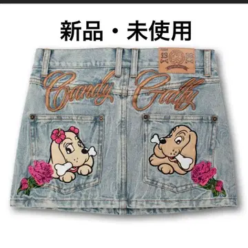 CANDY GALFY design denim mini skirt