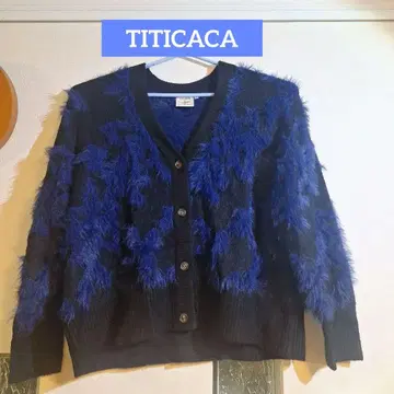 TITICACA 야크 터치 페더 니트 가디건