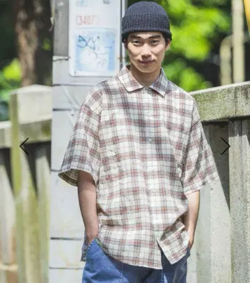 양류 체크 셔츠